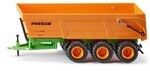 Siku 2892, Joskin Dreiachs-Muldenkipper, 1:32, Metall/Kunststoff, Orange,...