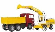 bruder 02751 - Man TGA Kipplastwagen mit Liebherr Schaufelbagger - 1:16...