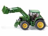 siku 3652, John Deere Traktor mit Frontlader, 1:32, Metall/Kunststoff, Grün,