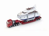 siku 1849, Schwertransport mit Yacht, 1:87, Metall/Kunststoff, Multicolor, Bereifung