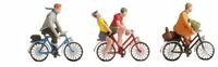 NOCH&reg; Fahrradfahrer, handkolorierte Figuren, ideal f&uuml;r Modellbahnen in Spur N