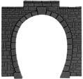 NOCH&reg; Tunnel-Portal, 1-gleisig H0 Kunststoff, in Graut&ouml;nen f&uuml;r Modellbahn und