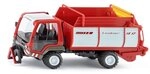 siku 3061, Lindner Unitrac mit Ladewagen, 1:32, Metall/Kunststoff, Rot,