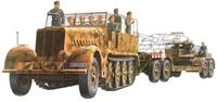 TAMIYA 300035246-1:35 WWII Sonderkraftfahrzeug 9 Famo mit Tieflader (12), Braun,