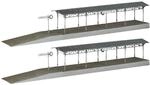 FALLER 2 Bahnsteige Waldbrunn Modellbausatz mit 34 Einzelteilen 358 x 55 x 62...
