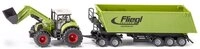 Siku 1949, Claas Axion Traktor mit Frontlader, Dolly und Muldenkipper, 1:50,
