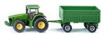 Siku 1953, John Deere Traktor mit Anh&auml;nger, 1:50, Metall/Kunststoff, Gr&uuml;n,...