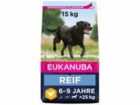 Eukanuba Mature Trockenfutter für reife große Hunde mit frischem Huhn, 15kg