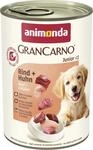 animonda GranCarno Hunde Nassfutter mit Rind + Huhn (6 x 400g), Welpenfutter...