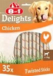 8in1 Delights Chicken Twisted Sticks - gesunde Kaustangen f&uuml;r Hunde,...