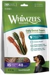 WHIMZEES Zahnb&uuml;rste XS, 48 St&uuml;ck &ndash; Gr&ouml;&szlig;e XS, Kaustangen f&uuml;r sehr kleine...