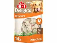 8in1 Delights Chicken Knochen XS - gesunde Kauknochen für mini Hunde,...