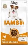 IAMS Hundefutter trocken mit Huhn, f&uuml;r kleine & mittelgro&szlig;e Hunde, 3 kg