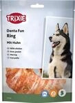 TRIXIE Hundeleckerli Denta Fun Chicken Chewing Ring &ndash; 110 g, &oslash; 10 cm