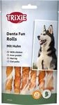 TRIXIE Denta Fun Rolls mit Huhn - Rinderhaut mit H&uuml;hnchenfilet ummantelt - 6...