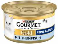 Gourmet PURINA GOURMET Gold Feine Pastete Katzenfutter nass, mit Thunfisch,...