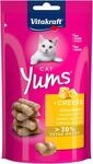 Vitakraft Cat Yums, Katzen Leckerli, weicher Katzensnack gef&uuml;llt mit K&auml;se, im