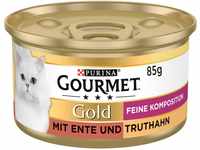 Gourmet PURINA GOURMET Gold Feine Komposition Katzenfutter nass, mit Ente und