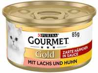 Gourmet PURINA GOURMET Gold Zarte Häppchen in Sauce Katzenfutter nass, mit Lachs und