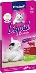 Vitakraft Liquid Snack, Katzen Leckerli, Katzensnack cremig, mit Rind und Katzengras,