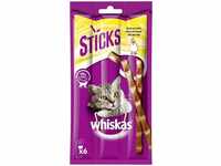 Whiskas Sticks Katzensnack reich an Huhn, 84 Sticks, 14er Pack, 14x6 Sticks –