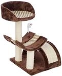 Kerbl Pet Kratzbaum Safari 38x38x60cm Dunkelbraun mit Borte