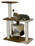 Kerbl Pet Kratzbaum Jade Pro, Katzenbaum, braun, beige, 96cm, Holz, Pl&uuml;sch, Sisal,