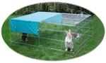 Kerbl Pet Freilaufgehege, 144 x 112 x 60 cm, mit Sonnenschutz, langlebig, verzinkt