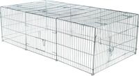 Trixie 62452 natura Freilaufgehege mit Abdeckung, verzinkt, 216 &times; 65 &times; 116 cm