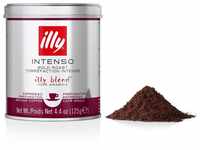 illy Gemahlener Kaffee für Espresso INTENSO, intensive Röstung - 125 g Dose
