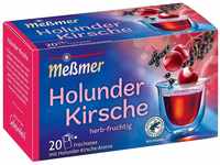 Meßmer Holunder-Kirsche | 20 Teebeutel | Vegan | Glutenfrei | Laktosefrei