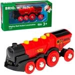 BRIO World 33592 Rote Lola elektrische Lok - Batterie-Lokomotive mit Licht & Sound -