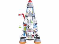KidKraft Raketenschiff Spielset aus Holz mit Kran und Spielfiguren, Astronauten...