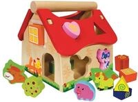 Eichhorn 100002098 Holz Steckhaus, 15-teiliges Haus aus Kiefernholz, mit 12