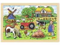 Goki 57891 - Einlegepuzzle - Müllers Farm