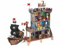 KidKraft Pirate's Cove Spielset aus Holz für Kinder, Piraten Spielzeug mit
