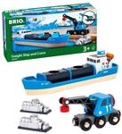 BRIO Containerschiff mit Kranwagen