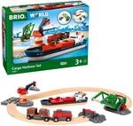 BRIO World 33061 Container Hafen Set - Mit Hafenbr&uuml;cke und beweglichem Kran zum