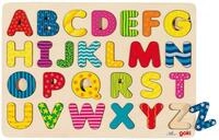 Goki Alphabetpuzzle aus Holz - 30 x 21 x 1 cm, 26 Teile, p&auml;dagogisch wertvoll,
