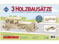 Pebaro 865 Holzbausatz Oldtimer-Set, 3 Stück 3D Puzzles Oldtimer Autos:...