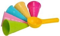 Simba Sandformen EIS &ndash; 6‑teiliges Sandspielzeug‑Set mit 5 Waffelformen &