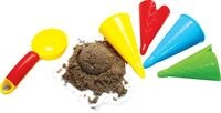 GOWI 558-41 Sandform Eiscreme, 5teilig im Netz, Sandk&auml;sten und Sandspielzeug