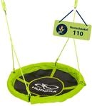HUDORA Nestschaukel 110 - gr&uuml;n/orangefarbene Schaukel f&uuml;r bis zu 100kg -