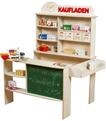 roba Kaufladen, inkl. Zubeh&ouml;r, Holz natur, mit 4 Schubladen, Uhr, Tafel, Theke...