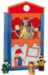 roba Kasperletheater, Puppentheater inkl. 6 Handpuppen, Kaspertheater aus Massivholz,