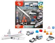 DICKIE 186390 Toys Flughafen Spielzeugset, Airport Set bestehend aus 3 Autos, 1