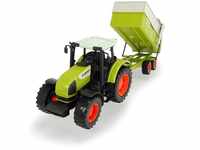 Dickie Toys 203739000 Toys CLAAS Ares Set, großer Traktor mit Anhänger und
