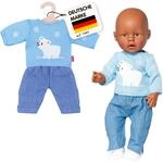 Heless 2934 - Bekleidungs-Set f&uuml;r Puppen, 2 teilig, Pullover Eisb&auml;r mit Jeans,
