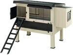 Ferplast Pollaio esterno HAPPY FARM 120 Casetta per galline ovaiole, Resina