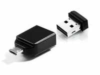Verbatim Nano USB-Stick, 32 GB, USB-2.0-Stick mit Micro-B-Adapter,...
